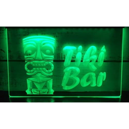 I298 New! Best Tiki Bar Mask Pub Club Led Neon Light Sign