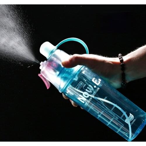 New 600Ml 3 Color Solid Plastic Spray Cool Summer Sport Water Bottle Portable Climbing Outdoor Bike Shaker My Water Bottles