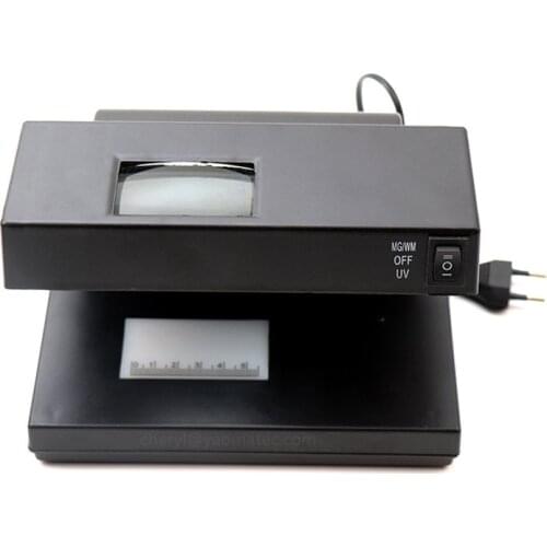 Portable Desktop Counterfeit Bill Detector Cash Money Currency Banknotes Notes Checker Ultraviolet Uv Lamp Watermark Machine
