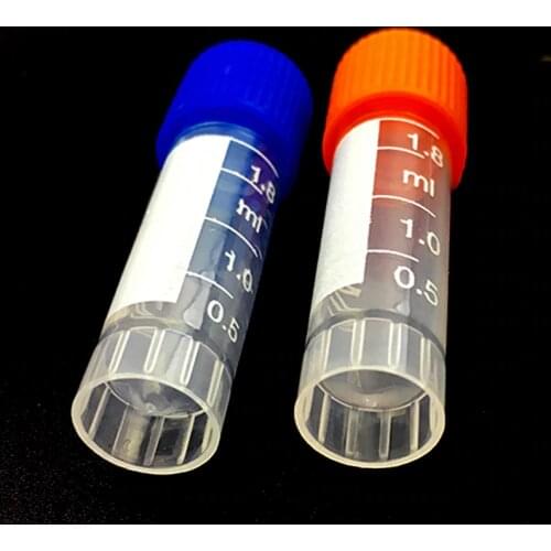 100PCS Graduation 1.8ml Centrifuge Tube 2ml Volume Plastic Bottles with Screw cap Transparent container Can legislate vials