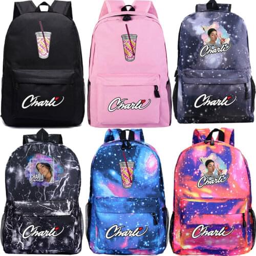 Charli Damelio Backpack New Teens Girls School Bags Fashion Men Women Bagpack Rucksack Children Book Bag Travel Knapsack Gift