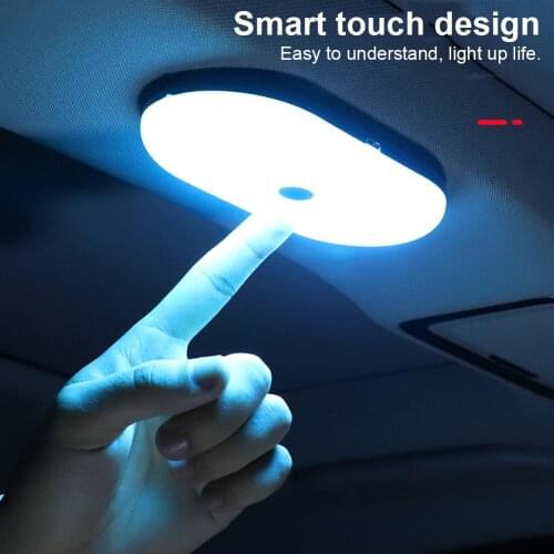 New Touch Night Light For Home And Car Roof Light Ceiling Magnet Lamp Automobile Interior Light Dome USB Charging