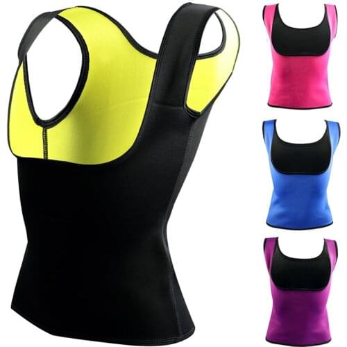 Sports Fitness Vest Body Exercise Shapers Tops Training Sweat Sleeveless Shirt Neoprene Clothes Vests Slimming Women S-6XL