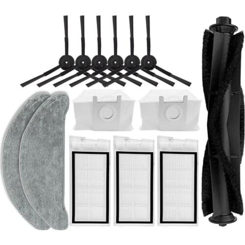 TOP!-Suitable For Roidmi RUIMI Eve Plus Sweeping Robot Accessories Roller Brush Filter Screen Dust Bag Mop Edge Brush