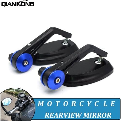 7/8" 22mm Motorcycle Aluminum Moto Rearview Mirror Rear View Handle bar End Black Side Mirrors NINJA 650R ER6F ER-6N ER6N Z900RS