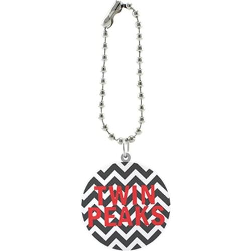 Vintage Twin Peaks Periphery Characters Beads Chain Womens Acrylic Jewelry For Handbag Clothes Key Small Pendants