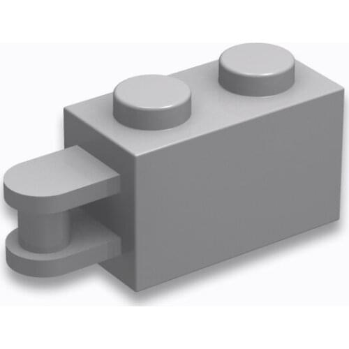 Building Blocks Parts 26597 10PCS Brick Special 1 x 2 with Vertical Closed Handle Inset from Edge LEGOING MOCS Education