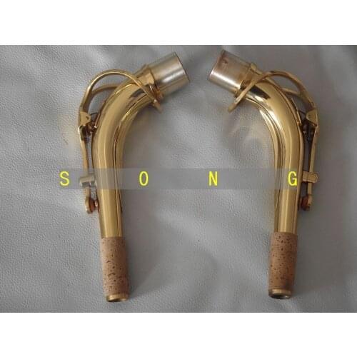 2 pcs Alto saxophone neck gold lacquer 24mm+24.5mm 12