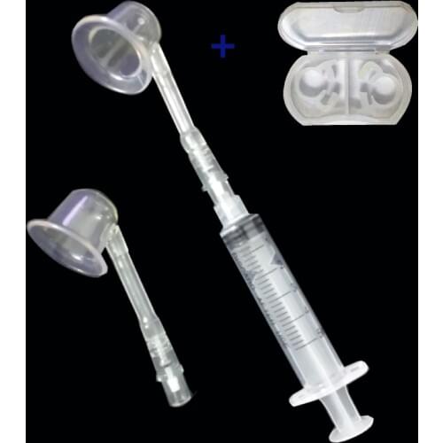 2Pcs Inverted Nipple Treatment Redress Flat Niplette Aspirator Puller with Nipples Fixed Clamps Correction Clips Nipple Sucking