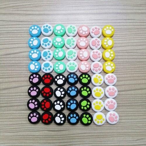2 PCS Cute Cat Paw Claw Thumb Stick Grip Cap Joystick Cover For Nintendo Switch & Switch lite Controller Gamepad Thumbstick Case