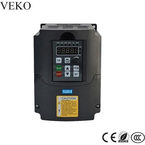 2.2KW 220V Single Phase Input VFD 10A Triphase Output Frequency Converter 3Phase Motor Speed Drive Controller Frequency Inverter