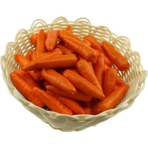 Gresorth 30 PCS MINI Size Artificial Carrot Fake Vegetable Home Kitchen Decoration
