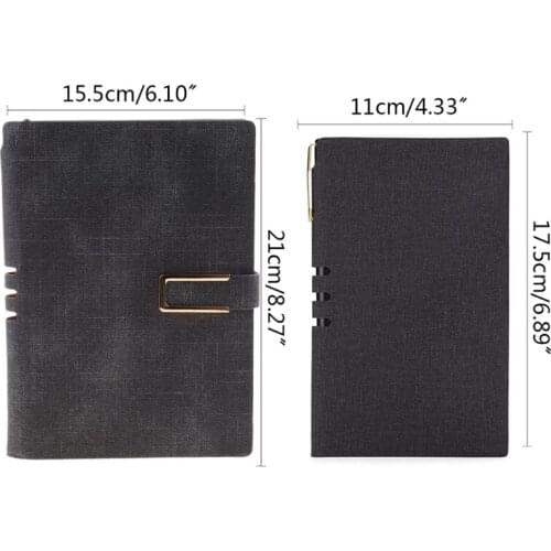 Vintage A5 A6 PU Leather Business Journal Notebook Lined Paper Diary Planner Notepad with Buckle Dropship