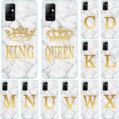Phone Case for Infinix Note 8i 8 7 Lite 5 4 Pro Smart 5 X690 X656 X604 Marble Golden English Letter Fashion Name Back Cover Shel