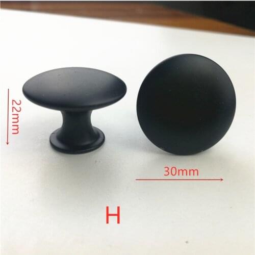 Diameter 30mm 20pcs/lot BLACK Knob Pull Handle Kitchen Cabinet Hardware free shipping - H