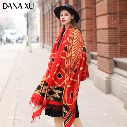 DANAXU Bufanda Mujer Wool Poncho Head Women Lady Carf And Warm Fashion Shawl Stoles Bandana Scarf Hijab Luxury Brand Pashmina