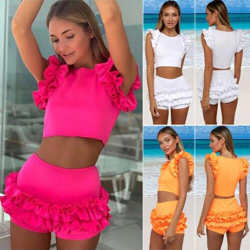 Goocheer Swimwear With Ruffles
