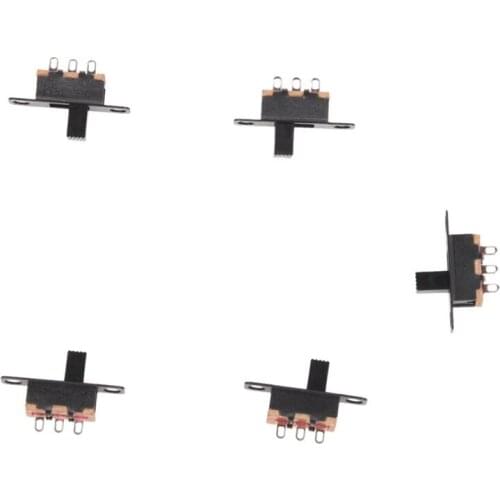 GTBL 5 Pcs 50V 0.5A 3 Pin 2 Position On/OFF 1P2T SPDT Slide Switch 3 Pin