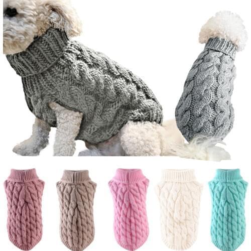 Cute Dog Sweater Winter Warm Dog Clothes Knitted Cat Sweater Fashion Puppy Jumper Pet Dog Coat Apparel For Cat Chihuahua Bulldog