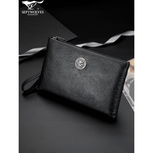 Mens Wallet Genuine Leather Mens Bag First Layer Long Cowhide Clutch Large Capacity Soft Leather wallet for men small wallet