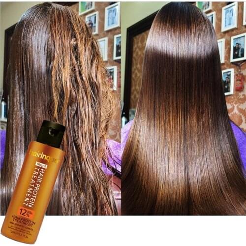 New 11.11 12% Brazilian Keratin Hair Straightening Treatment With Pre Keratin Shampoo Hair Care Set For Repair Damaged Hair