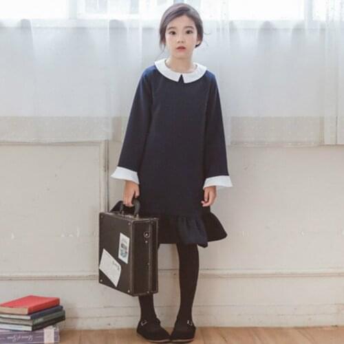 New 2020 Autumn Winter Girls Dresses for Kids Cotton Dress Plus Velvet Children Princess Dress Baby Cute Dress Ruffles,#5310