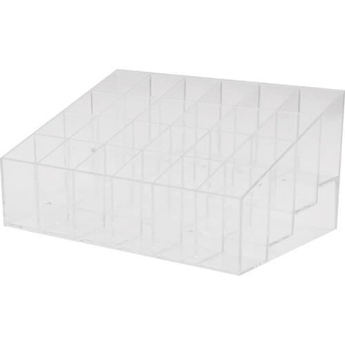Professional Clear Acrylic 24 Lipstick Jewelry Display Stand Makeup Box Shop Retail Holder Orgainzer