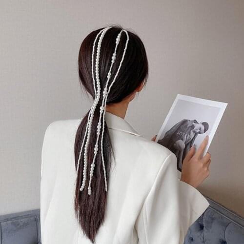 Beautiful Faux Pearl Hair Vine Sweet Bridal Wedding Braided Headband Hair Vine Hair Styling Accessories