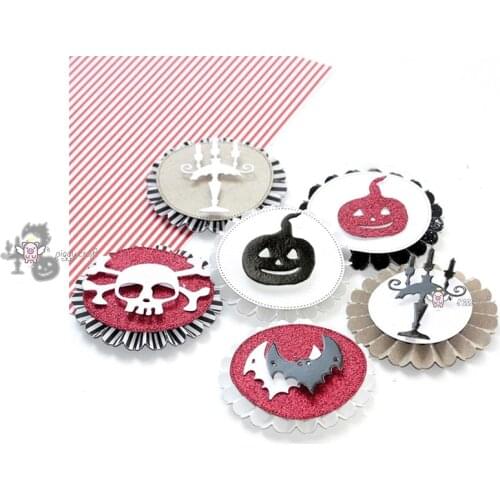 Mmao Crafts Metal Steel Cutting Dies 3Pcs Halloween decoration Stencil For DIY Scrapbooking Paper/photo Cards Embossing Dies