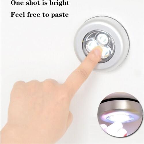 Touch Free LED Under Cabinet Light with Adhesive Sticker Wireless Wall Lamp Wardrobe Cupboard Drawer Bedroom Kitchen Night Light