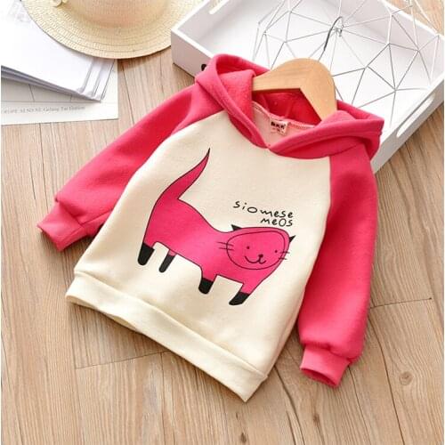 Girls Warm Spring Autumn Clothes Thin Fleece Toddler Boys Girls Coat Long Sleeve Sweatshirt Autumn Newborn Clothing