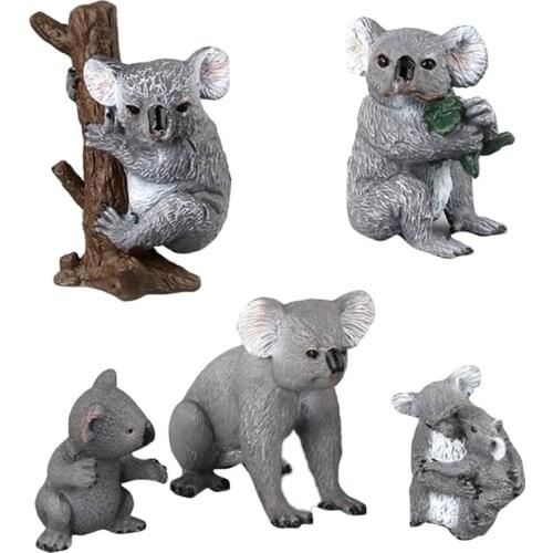 High Quality Koala Animal Model Toy Kids Action Figure Toys Home Room Decoration Figurine Model Ornament Toy Birthday Gifts