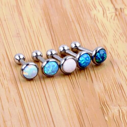 Trend Lips Jewelry Woman Stainless Steel Cluster Opal Accessories Mouth Piercings Jewelry Women Sexy Body Punk Ring Lip Piercing