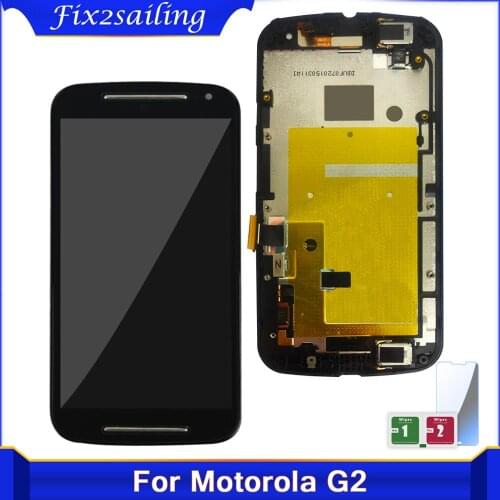 5.0 Inch ORIGINAL Display For Motorola Moto G2 Lcd Display XT1063 XT1064 XT1068 XT1069 Touch Screen Digitizer Lcd With Frame