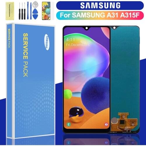6.4'' Super AMOLED For Samsung Galaxy A31 A315 LCD Display Touch Screen Digitizer For Samsung A31 A315 Display Replacement