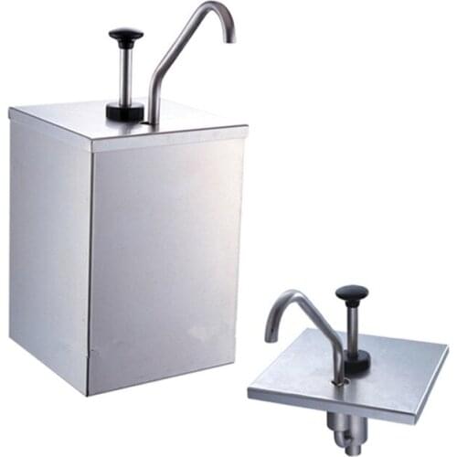 1 Bucket Sauce Dispenser Pump Squeeze Condiment Dispensing Stainless Steel