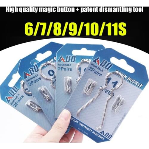6/8/9/10/11 Speed MTB Bike Chain Magic Buckle Link Chain Buckles Removal Tools Shock Absorber Bushing Bicycle Part