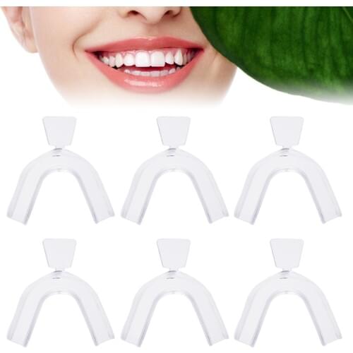 6pcs Moldable Dental Splint Teeth Trays Set Thermoforming Teeth Whitening Tool Home Oral Care Whitening Gel Mouthguard
