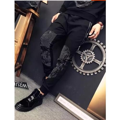 BORUNKE Men's Pants With Motney