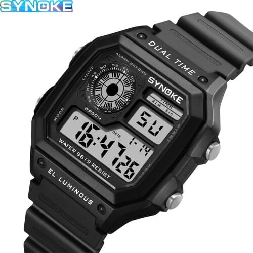 Digital Watches Sport 3ATM Waterproof StopWatch Hourly Reminder Calendar LED Blacklight