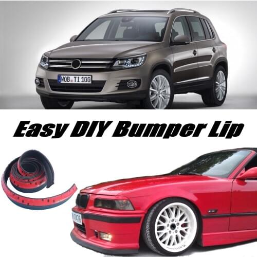 Bumper Lip Deflector Lips For Volkswagen VW Tiguan 2007~2016 Front Spoiler Skirt For Tuning / Body Kit / Strip