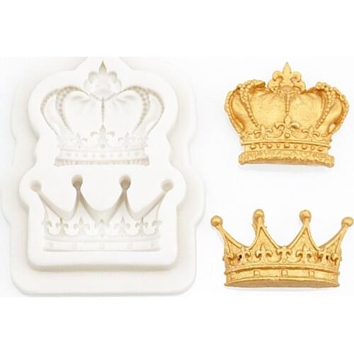 DIY Baroque Crown Silicone Mold Wedding Cupcake Topper Fondant Cake Decorating Tools Candy Jewelry Clay Chocolate Gumpaste Mould