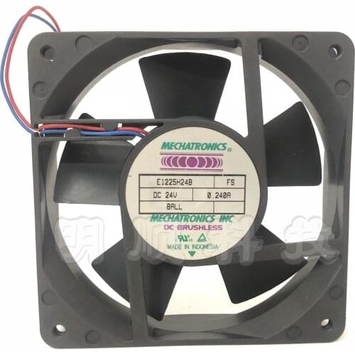 MECHATRONICS E1225H24B FS DC 24V 0.240A 120x120x25mm 2-Wire Server Cooler Fan