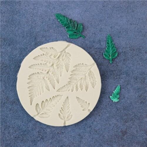 Simulation mimosa leaf chocolate mold fondant cake silicone mold home baking tools Packaging: OPP packaging