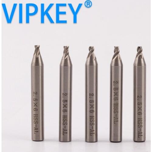HSS Steel 2.5mm End Mills key Cutters For Vertical Key Copy Cutting Duplicating Machine Drill Bits locksmith tools parts
