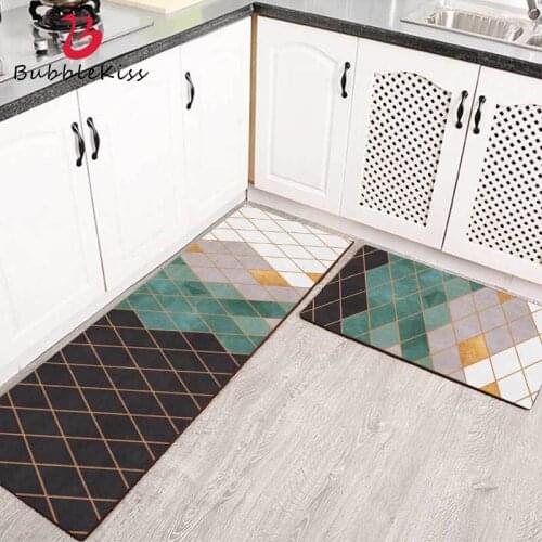 Bubble Kiss Modern Home Kitchen Carpet Soft Bedside Area Rugs For Bedroom Decor Wear-Resistant Doormat Geometric Pattern Carpet