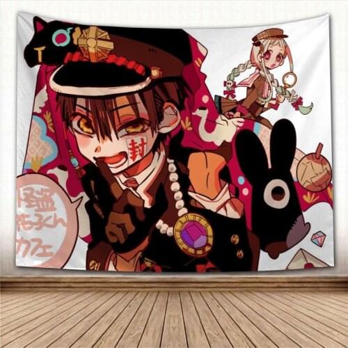 Beautiful Hanako Kun Anime Tapestry Wall Hanging Wall Fabric Tapestry Art Home Decoration Sleeping Pad Wall Carpets Dorm Decor