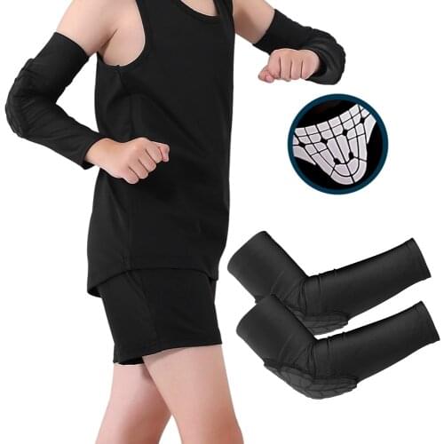 Kids Elbow Pads Compression Arm Guard Protector Gear Elbowpads Training Brace Support Basketball Elbow Pads Guards For Children