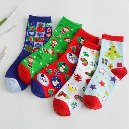New 2019 Women Sock Winter Warm Christmas Gifts Stereo Socks Soft Cotton Cute Santa Claus Deer Socks Xmas Christmas Socks Cute