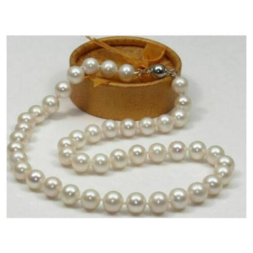 Huge BEAUTIFUL AAA 10-11mm south sea white pearl necklace 18"